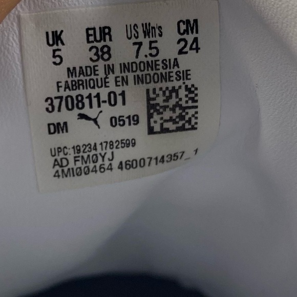 Puma Womens Cali Bold 370811-01 White Casual Shoes Sneakers Size 7.5 - Picture 6 of 6